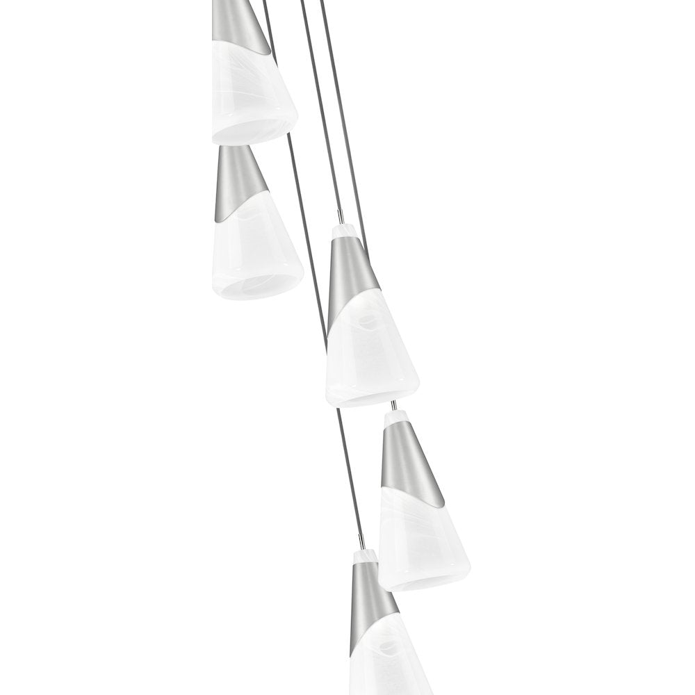 Z-Lite Aimie 5 Light Chandelier, Brushed Nickel