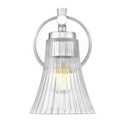 Z-Lite Belle 1 Light Wall Sconce in Chrome color, Steel frame