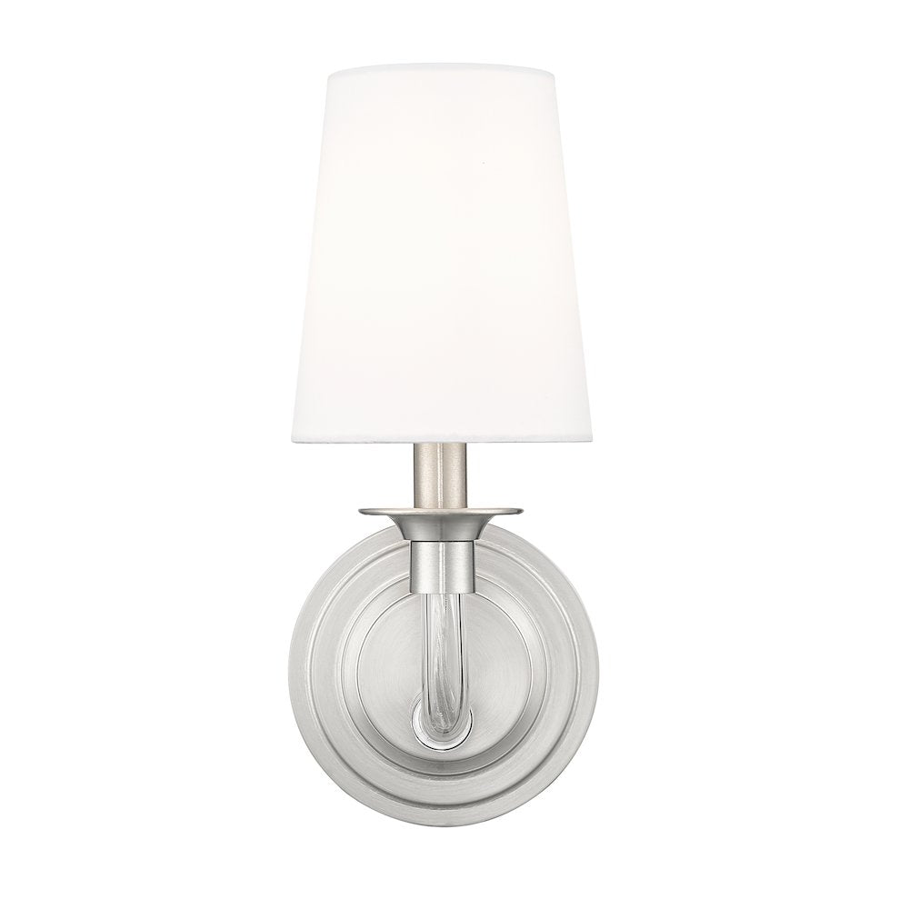 Z-Lite Katerina 1 Light Wall Sconce in Brushed Nickel Frame Finish