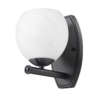 Z-Lite 1 Light Wall Sconce, Matte Black