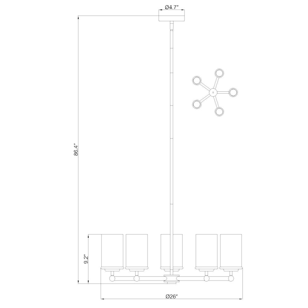 Z-Lite 5 Light Chandelier