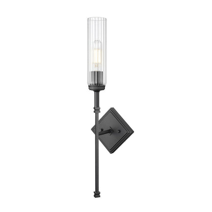 Z-Lite 1 Light Wall Sconce, Matte Black