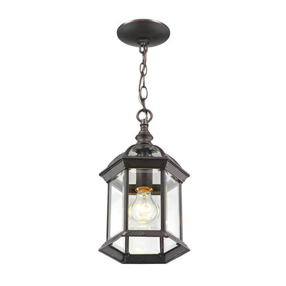 Z-Lite Annex 1 Light Outdoor Chain Mount Ceiling Fixture, Rust