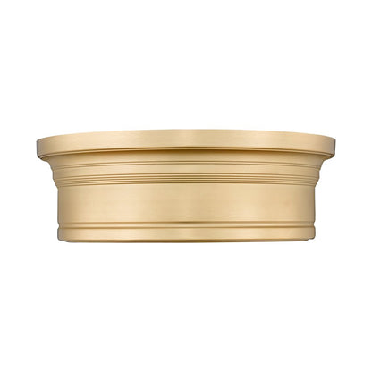 Z-Lite 1 Light Flush Mount, Modern Gold