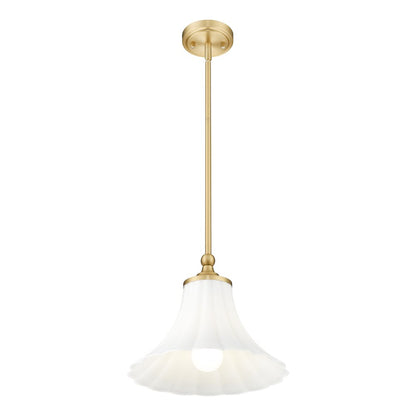 Z-Lite 1 Light Pendant, Modern Gold