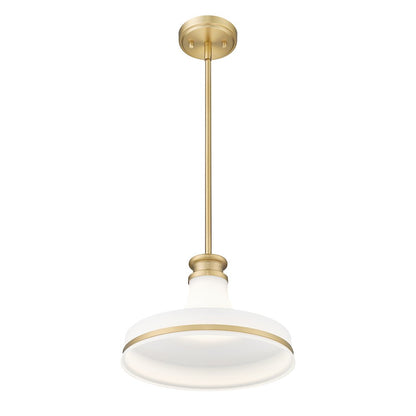 Z-Lite 1 Light Pendant, Modern Gold