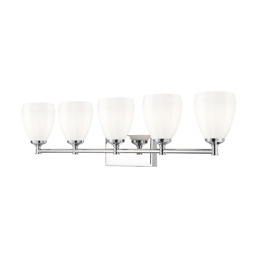 Z-Lite Oren 5 Light Vanity in Chrome  color, Steel frame