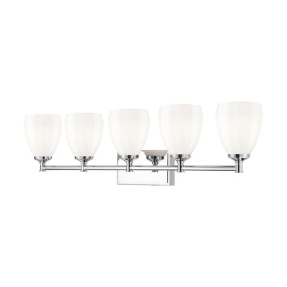 Z-Lite Oren 5 Light Vanity in Chrome  color, Steel frame