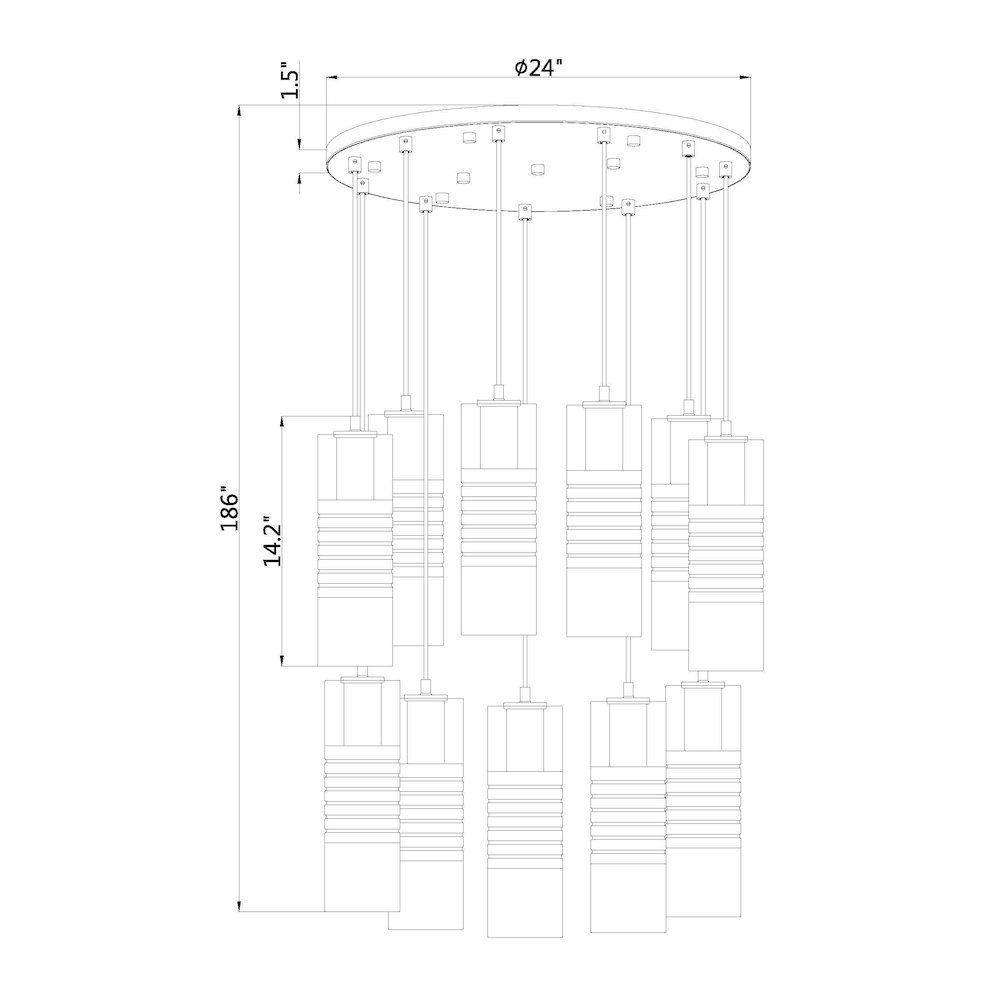Z-Lite 11 Light Chandelier