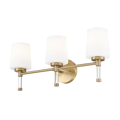 Z-Lite 3 Light Vanity, Modern Gold