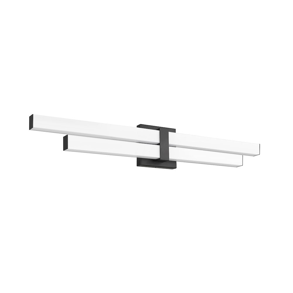 Z-Lite Zane 2 Light Vanity in Matte Black Frame Finish