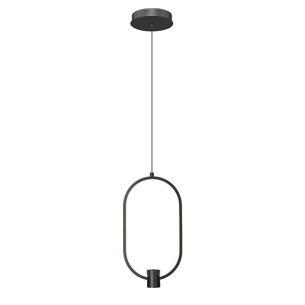 Z-Lite 1 Light Pendant, Matte Black