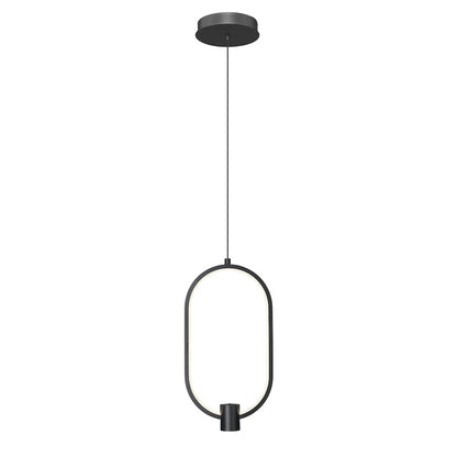 Z-Lite 1 Light Pendant, Matte Black
