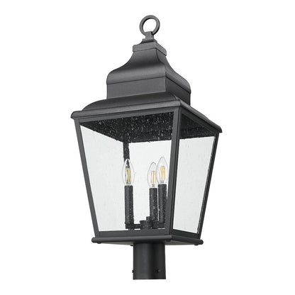 Z-Lite 3 Light Outdoor Post Mount Fixture, Sand Black