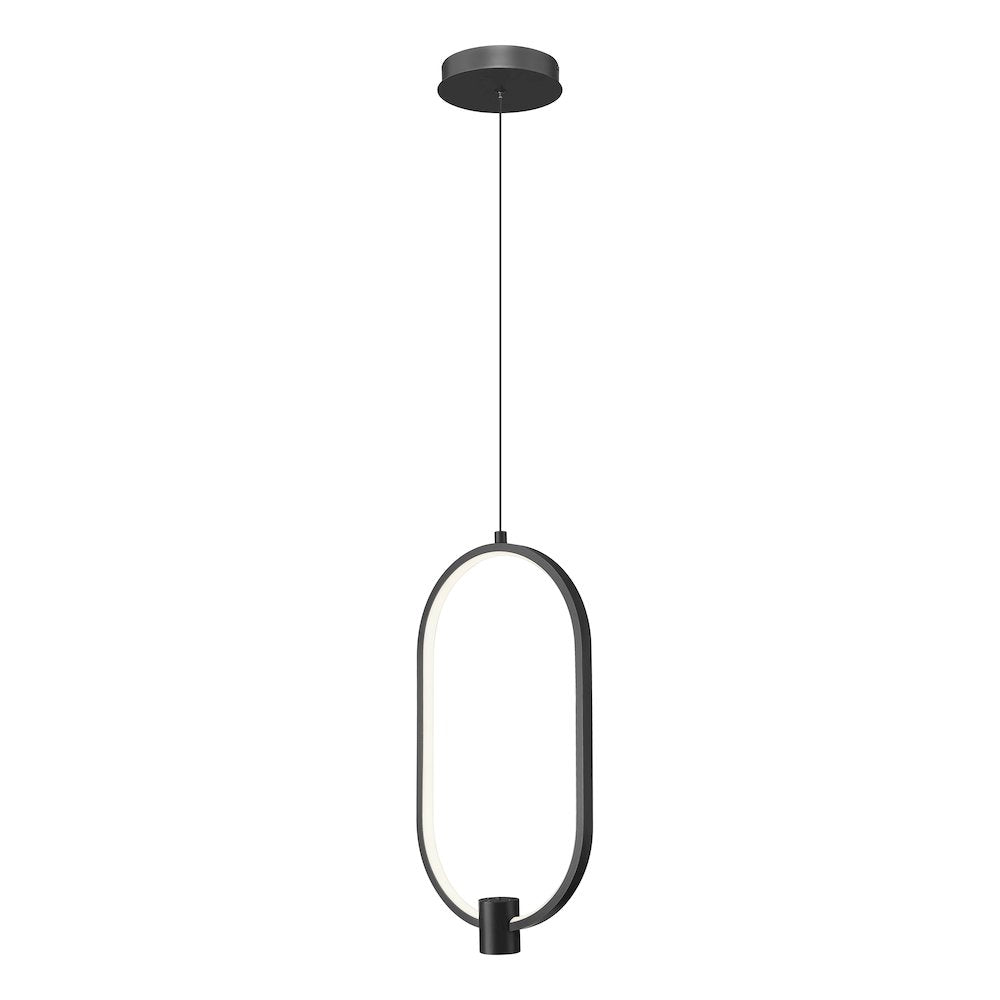 Z-Lite 1 Light Pendant, Matte Black