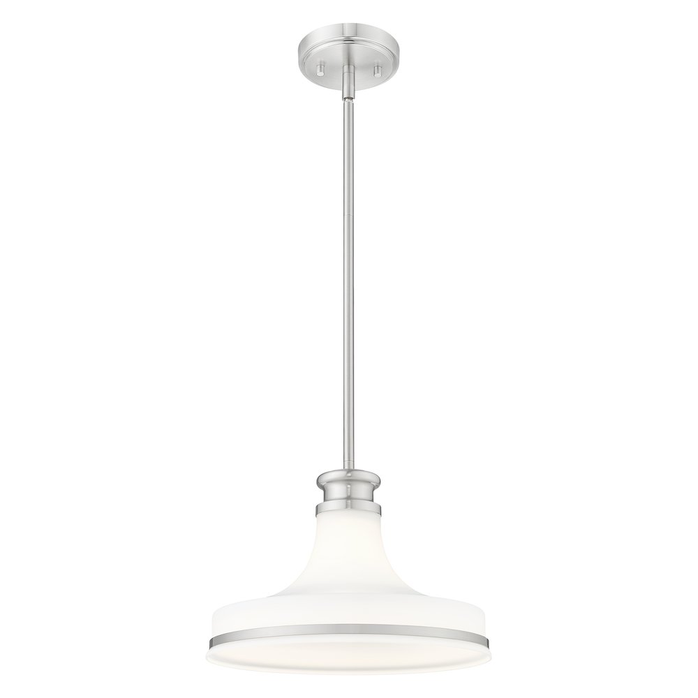 Z-Lite 1 Light Pendant, Brushed Nickel