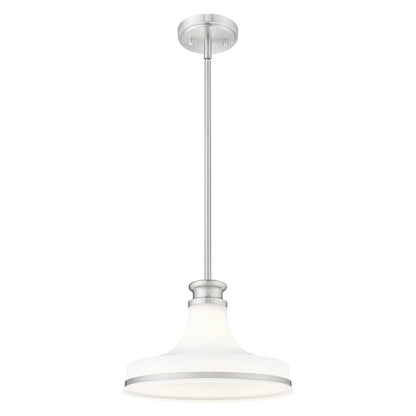 Z-Lite 1 Light Pendant, Brushed Nickel