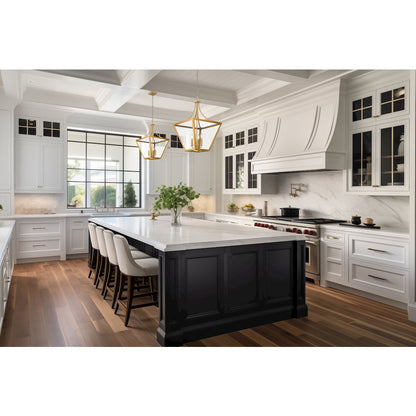 Z-Lite 4 Light Chandelier, Rubbed Brass