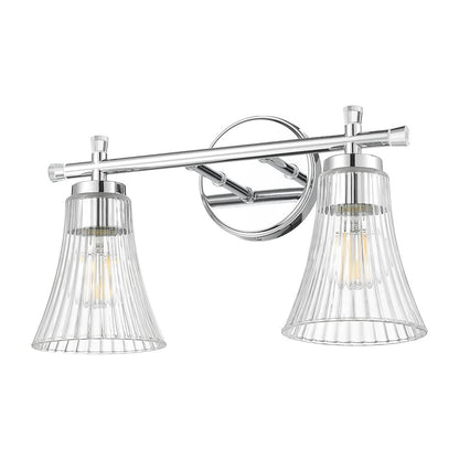 Z-Lite Belle 2 Light Vanity in Chrome color, Steel frame