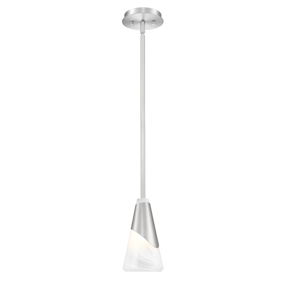 Z-Lite Aimie 1 Light Pendant, Brushed Nickel