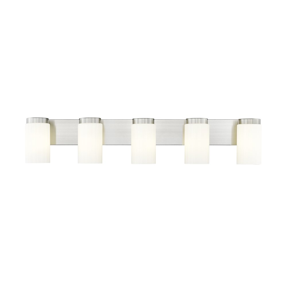 Z-Lite Burk 5 Light Vanity, Brushed Nickel