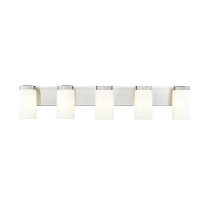Z-Lite Burk 5 Light Vanity, Brushed Nickel