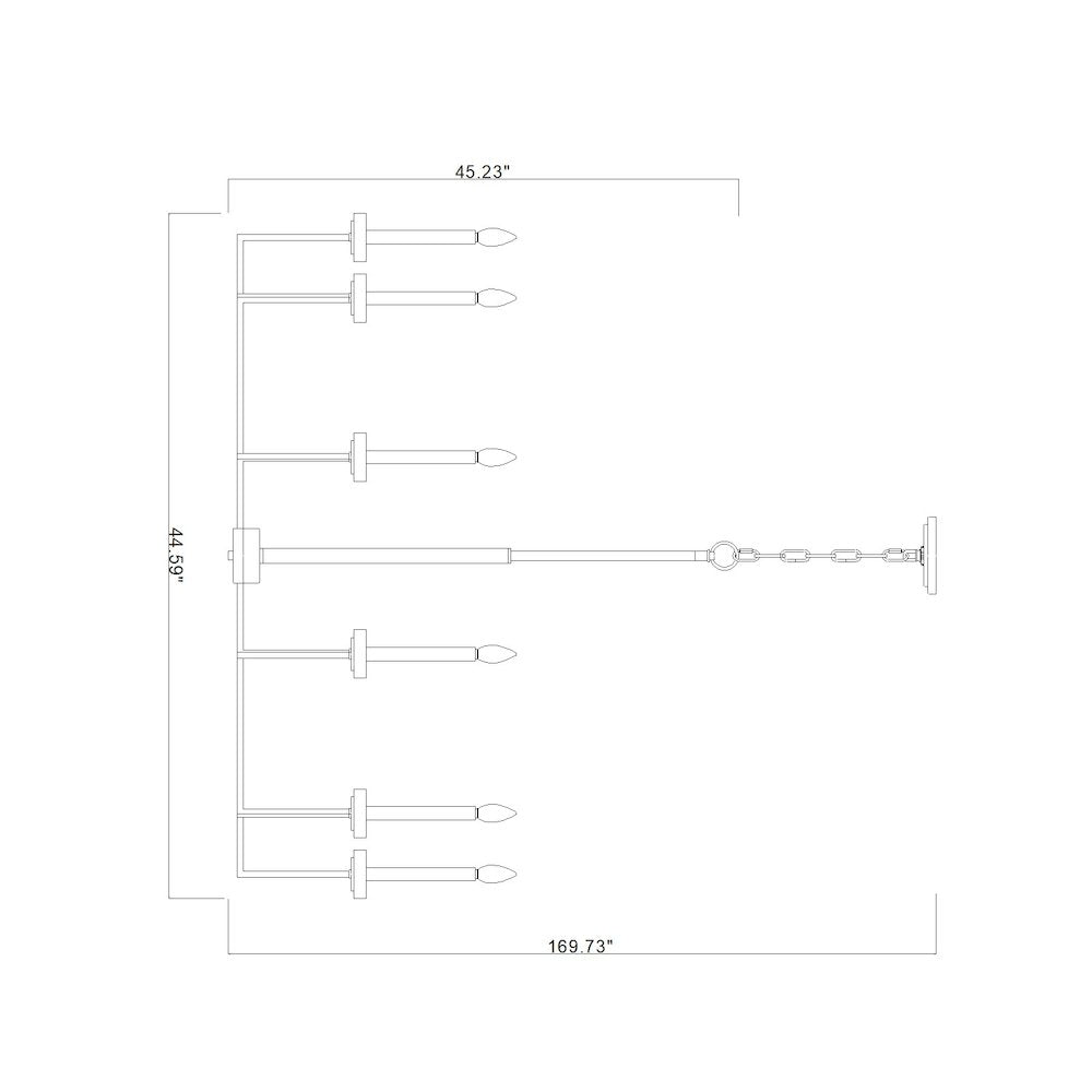 Z-Lite 10 Light Chandelier, Mordern Gold