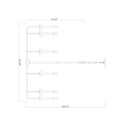 Z-Lite 10 Light Chandelier, Mordern Gold
