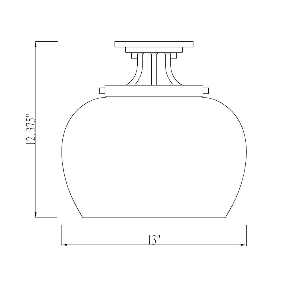 Z-Lite 1 Light Semi Flush Mount