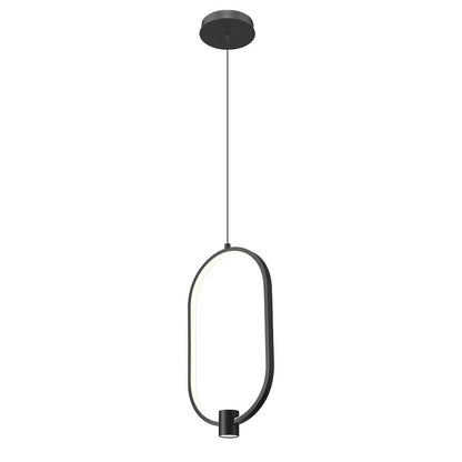 Z-Lite 1 Light Pendant, Matte Black