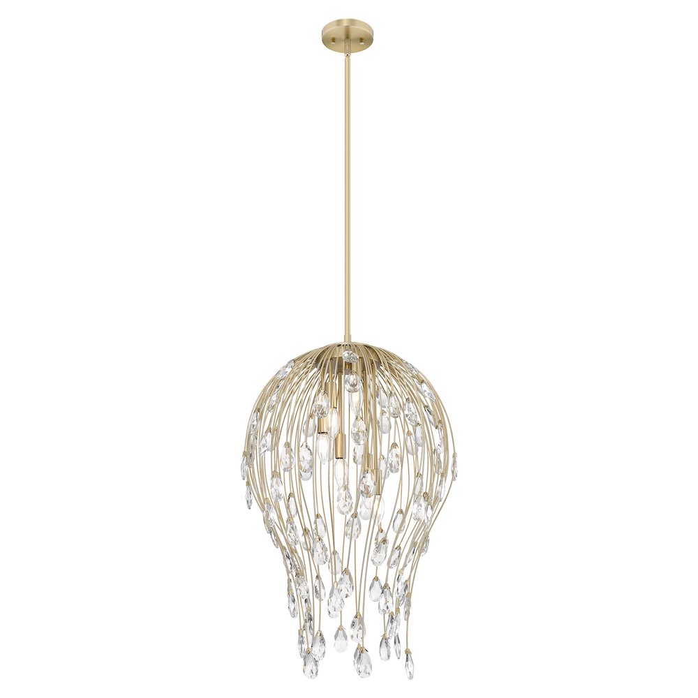Z-Lite 6 Light Pendant, Modern Gold