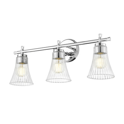 Z-Lite Belle 3 Light Vanity in Chrome color, Steel frame
