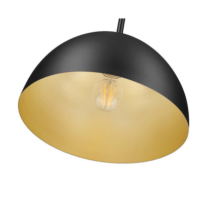 Z-Lite 1 Light Pendant, Matte Black