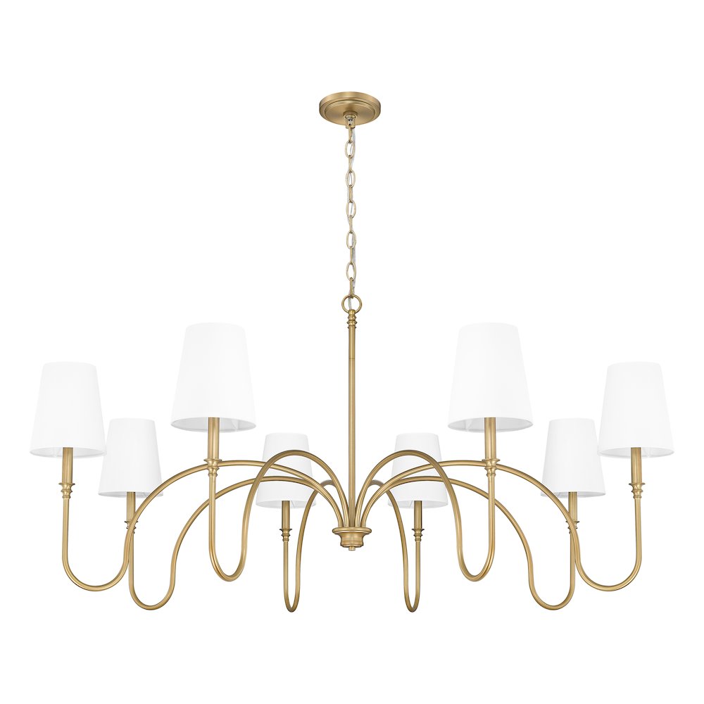 Z-Lite 8 Light Chandelier, Rubbed Brass