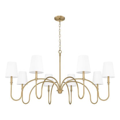 Z-Lite 8 Light Chandelier, Rubbed Brass