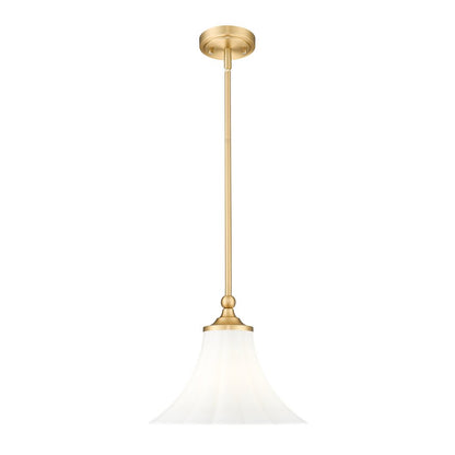 Z-Lite 1 Light Pendant, Modern Gold