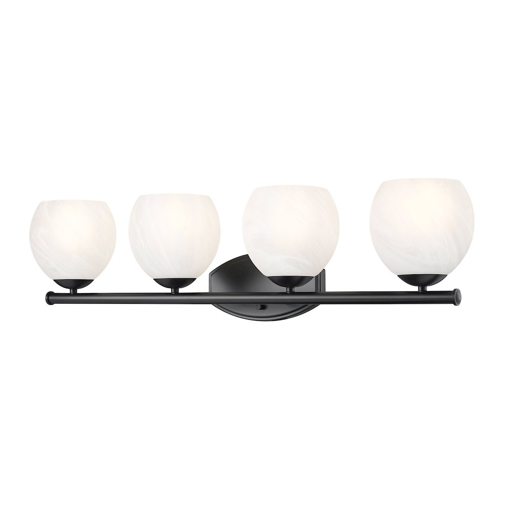 Z-Lite 4 Light Vanity, Matte Black