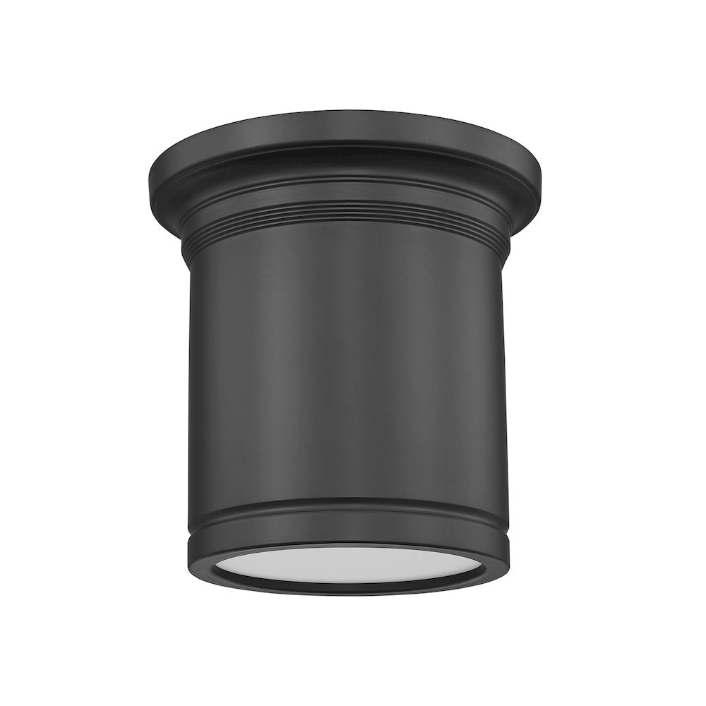 Z-Lite 1 Light Flush Mount, Matte Black