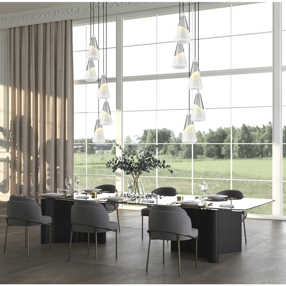 Z-Lite Aimie 5 Light Chandelier, Brushed Nickel
