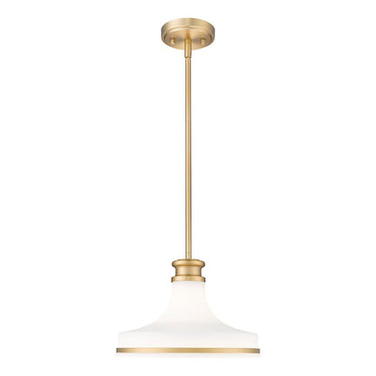 Z-Lite 1 Light Pendant, Modern Gold