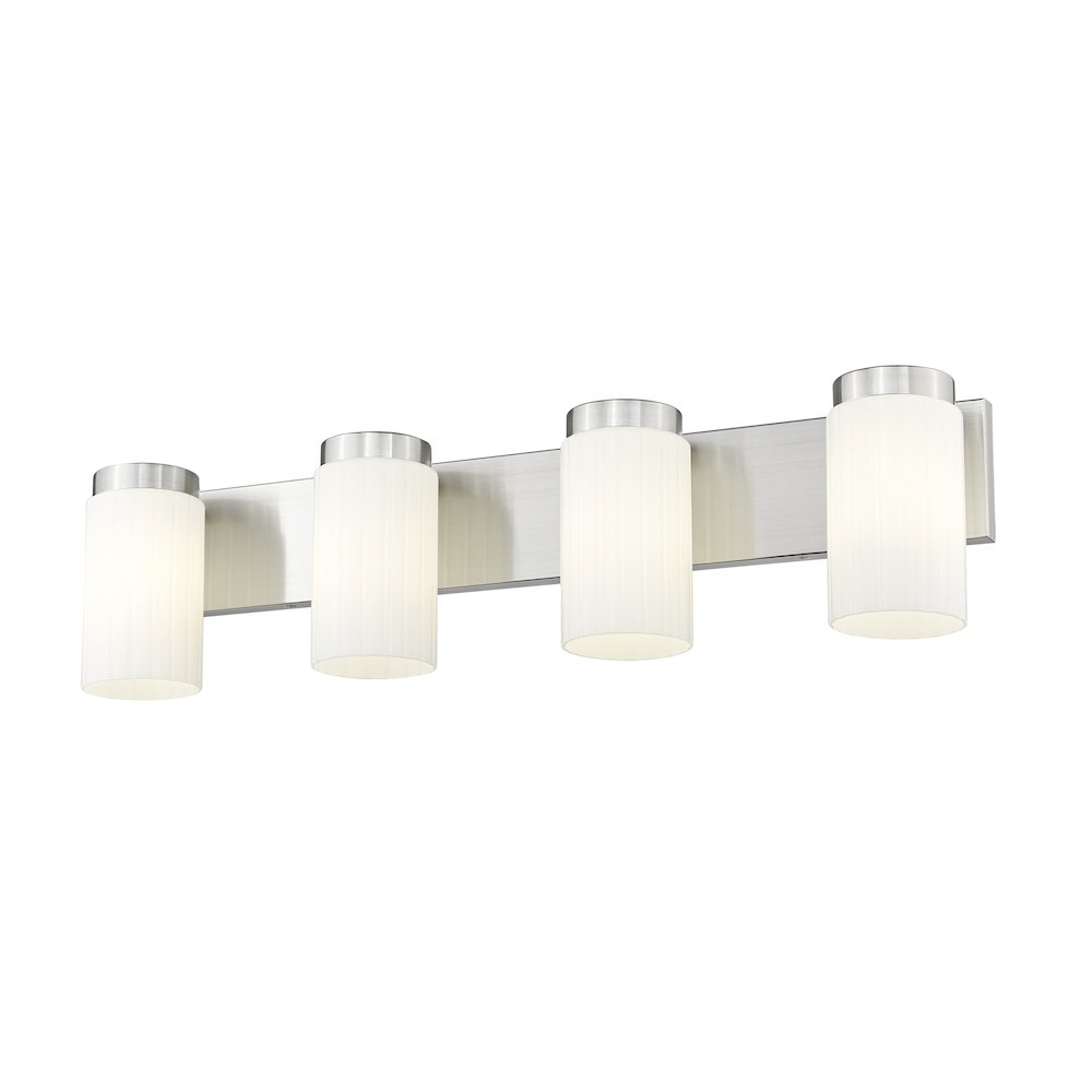 Z-Lite Burk 4 Light Vanity, Brushed Nickel