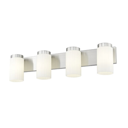 Z-Lite Burk 4 Light Vanity, Brushed Nickel