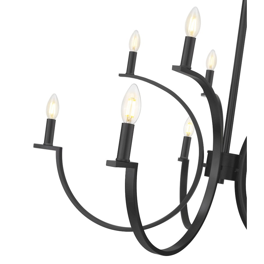 Cordelia 10 Light Matte Black Chandelier