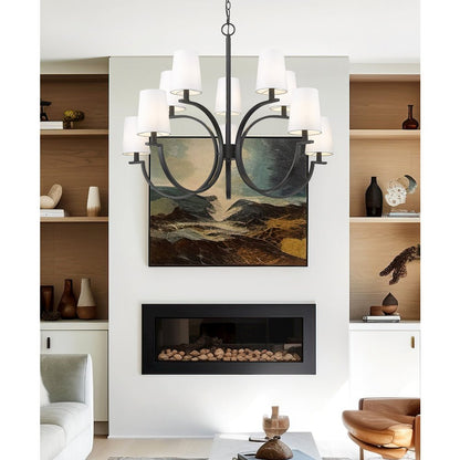 Cordelia 10 Light Matte Black Chandelier