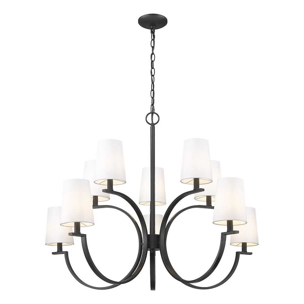 Cordelia 10 Light Matte Black Chandelier