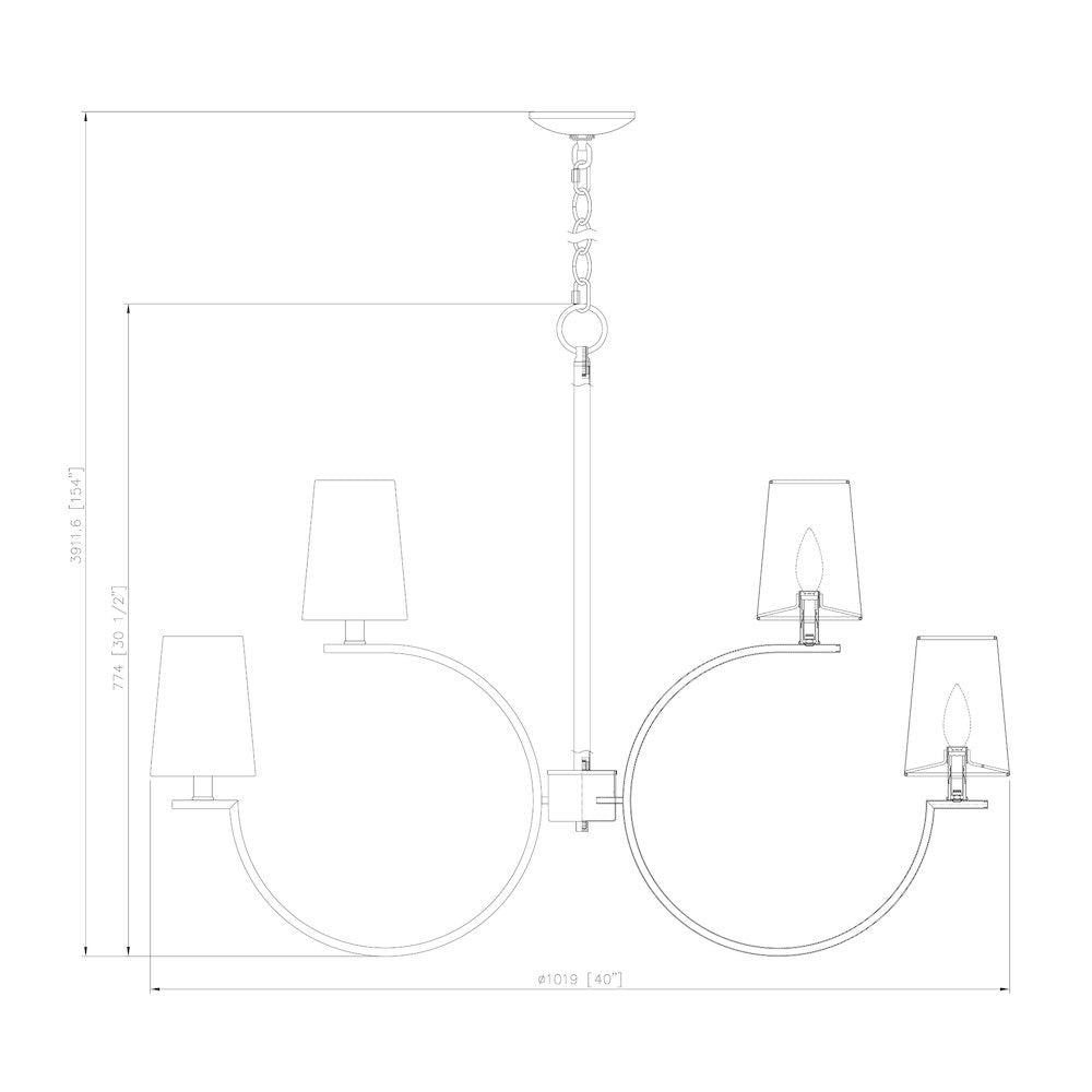 Cordelia 10 Light Matte Black Chandelier