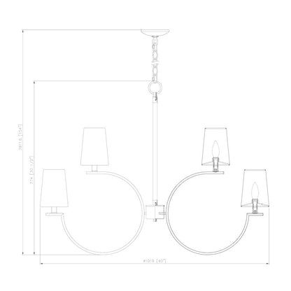 Cordelia 10 Light Matte Black Chandelier