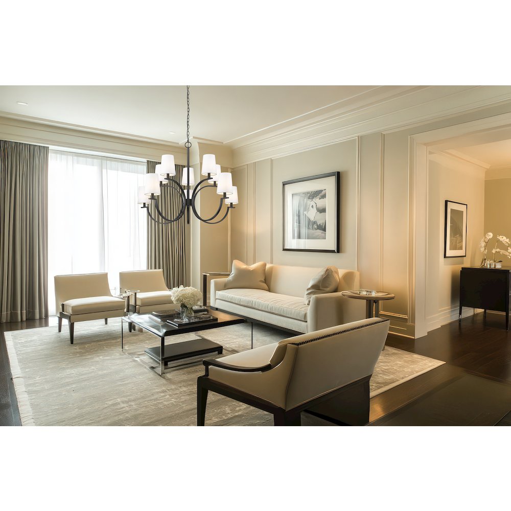 Cordelia 10 Light Matte Black Chandelier