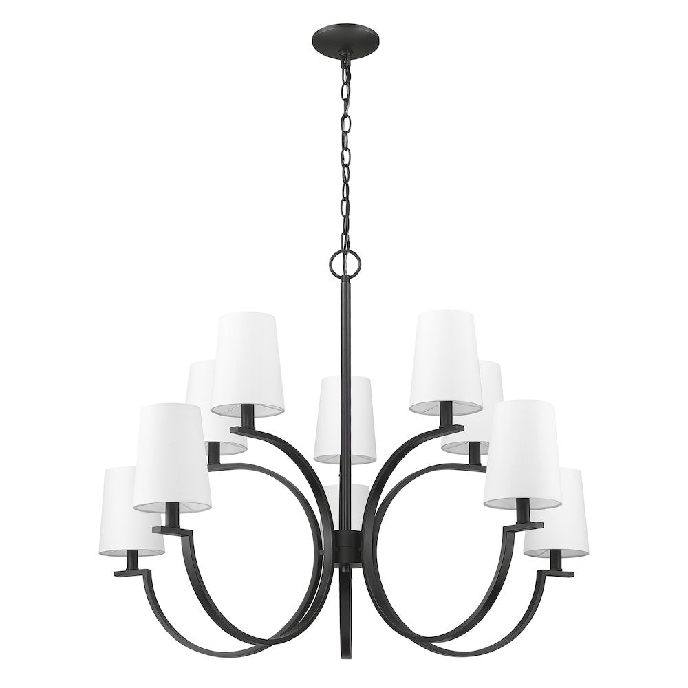Cordelia 10 Light Matte Black Chandelier