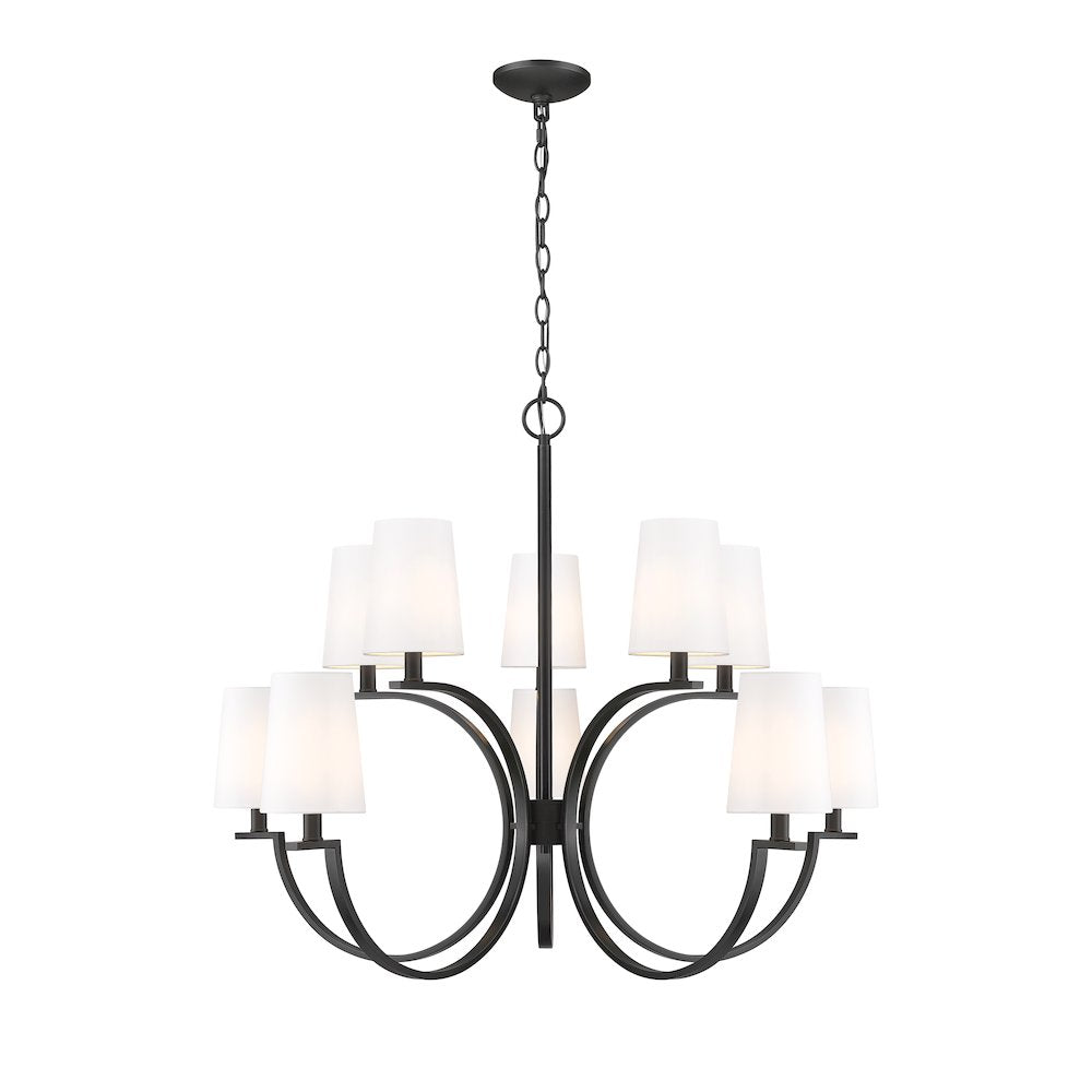 Cordelia 10 Light Matte Black Chandelier